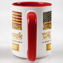 Load image into Gallery viewer, Personalized Ceramic Accent Mug Custom Name American Flag Gift for Dad

