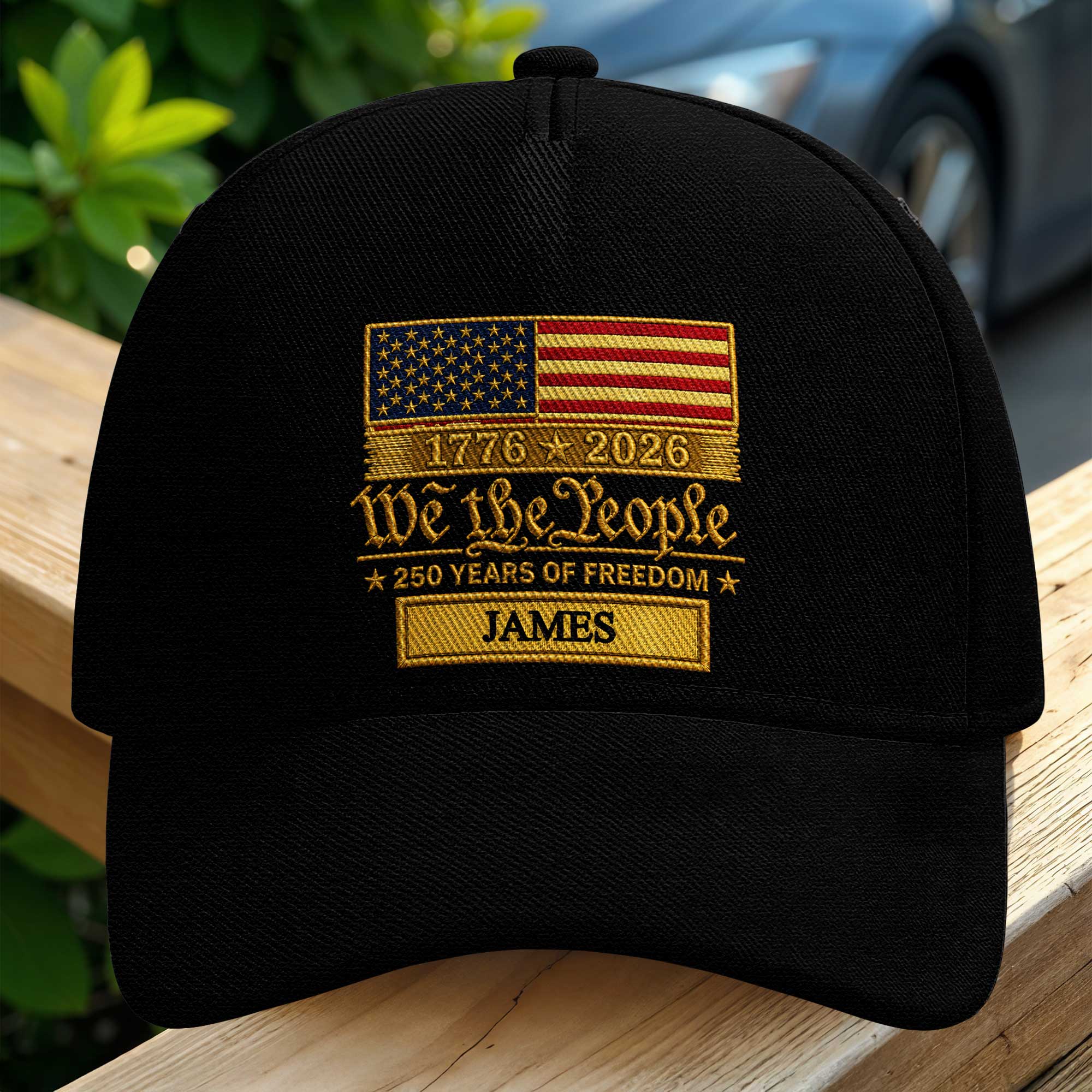 Personalized American Flag Classic Cap Custom Name Gift for Dad