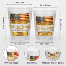 Load image into Gallery viewer, Personalized American Flag Frosted Cups Custom Name Gift
