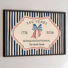 Load image into Gallery viewer, Personalized 4th of July Family Poster Custom Name Decor
