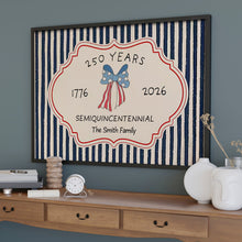 Load image into Gallery viewer, Personalized 4th of July Family Poster Custom Name Decor

