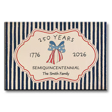 Load image into Gallery viewer, Personalized 4th of July Family Poster Custom Name Decor
