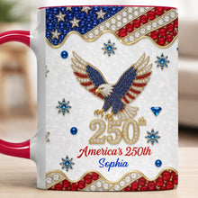 Load image into Gallery viewer, Personalized Jeweled Eagle Accent Mug Custom Design Gift
