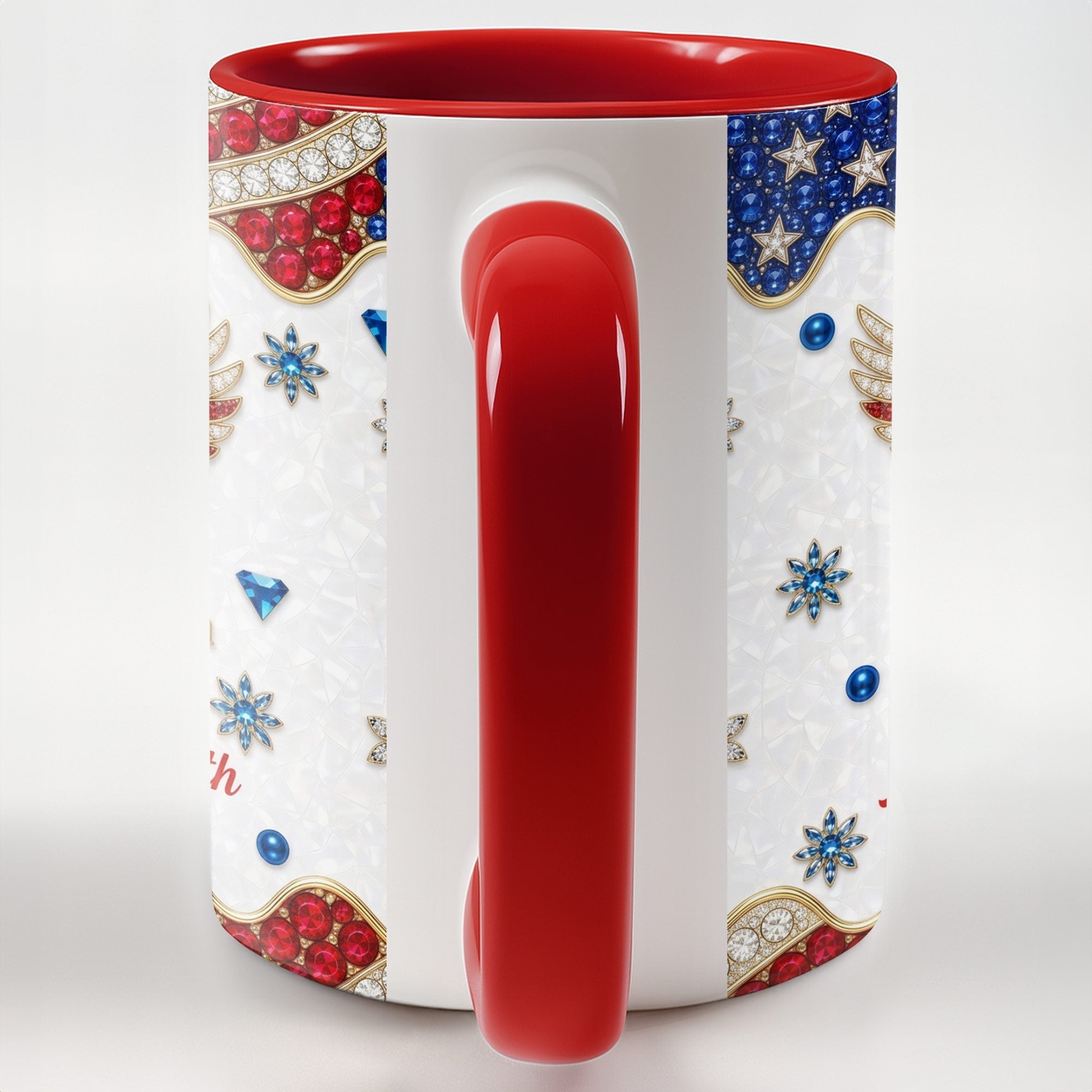 Personalized Jeweled Eagle Accent Mug Custom Design Gift