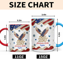 Load image into Gallery viewer, Personalized Jeweled Eagle Accent Mug Custom Design Gift
