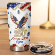 Load image into Gallery viewer, Personalized 20oz Stainless Steel Tumbler USA Flag Gift for Dad
