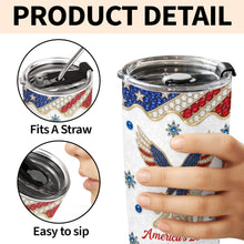 Load image into Gallery viewer, Personalized 20oz Stainless Steel Tumbler USA Flag Gift for Dad
