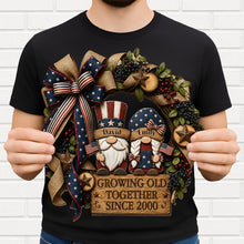 Load image into Gallery viewer, Personalized Patriotic Gnome Wood Sign Custom Gift for Couple
