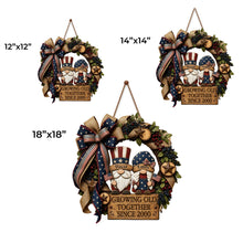 Load image into Gallery viewer, Personalized Patriotic Gnome Wood Sign Custom Gift for Couple

