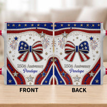 Load image into Gallery viewer, Personalized Accent Mug USA Flag Design Custom Gift for Couples
