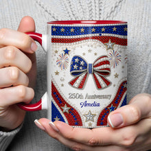 Load image into Gallery viewer, Personalized Accent Mug USA Flag Design Custom Gift for Couples
