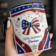 Load image into Gallery viewer, Personalized Accent Mug USA Flag Design Custom Gift for Couples
