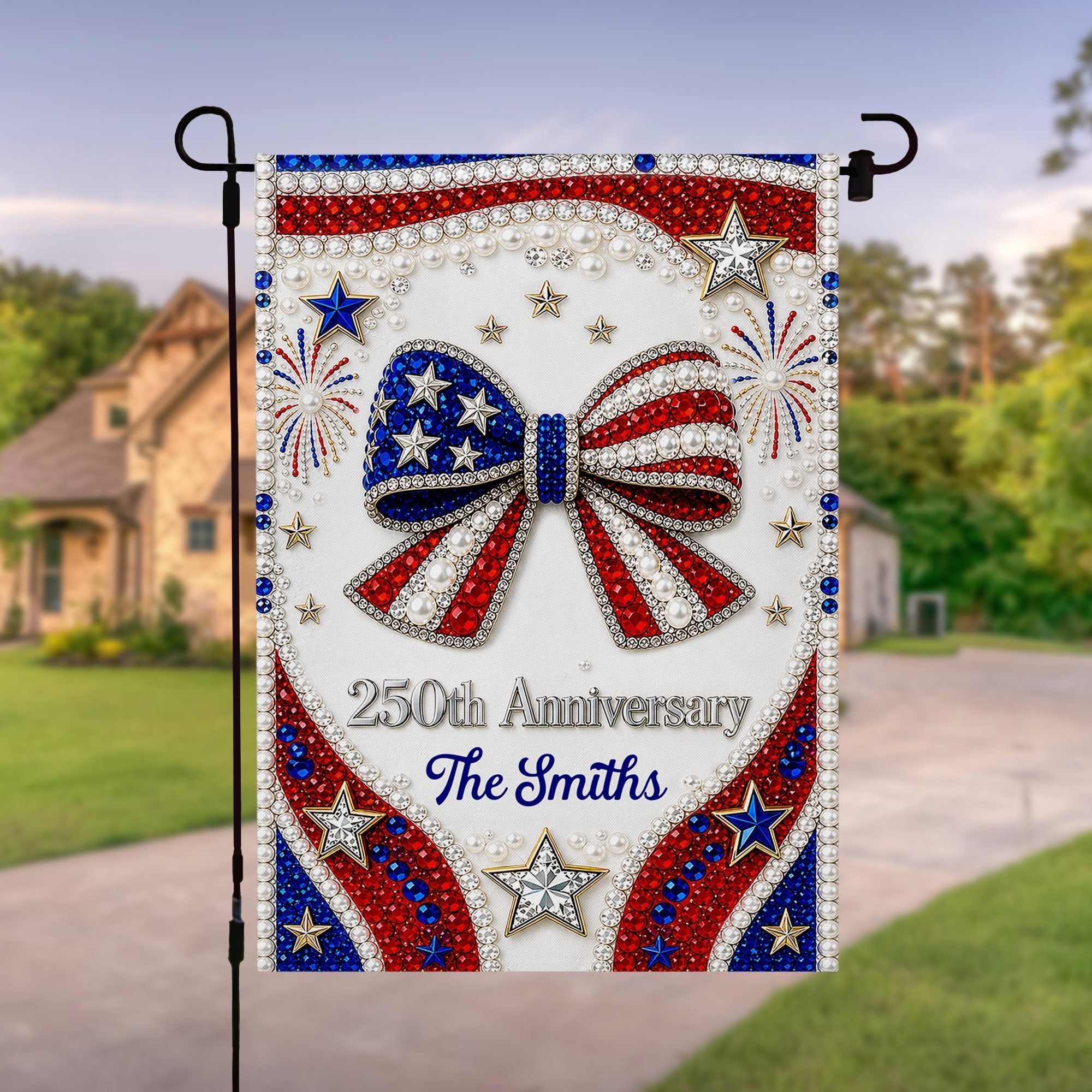 Personalized Garden Flag Patriotic Custom Family Gift 4th of July