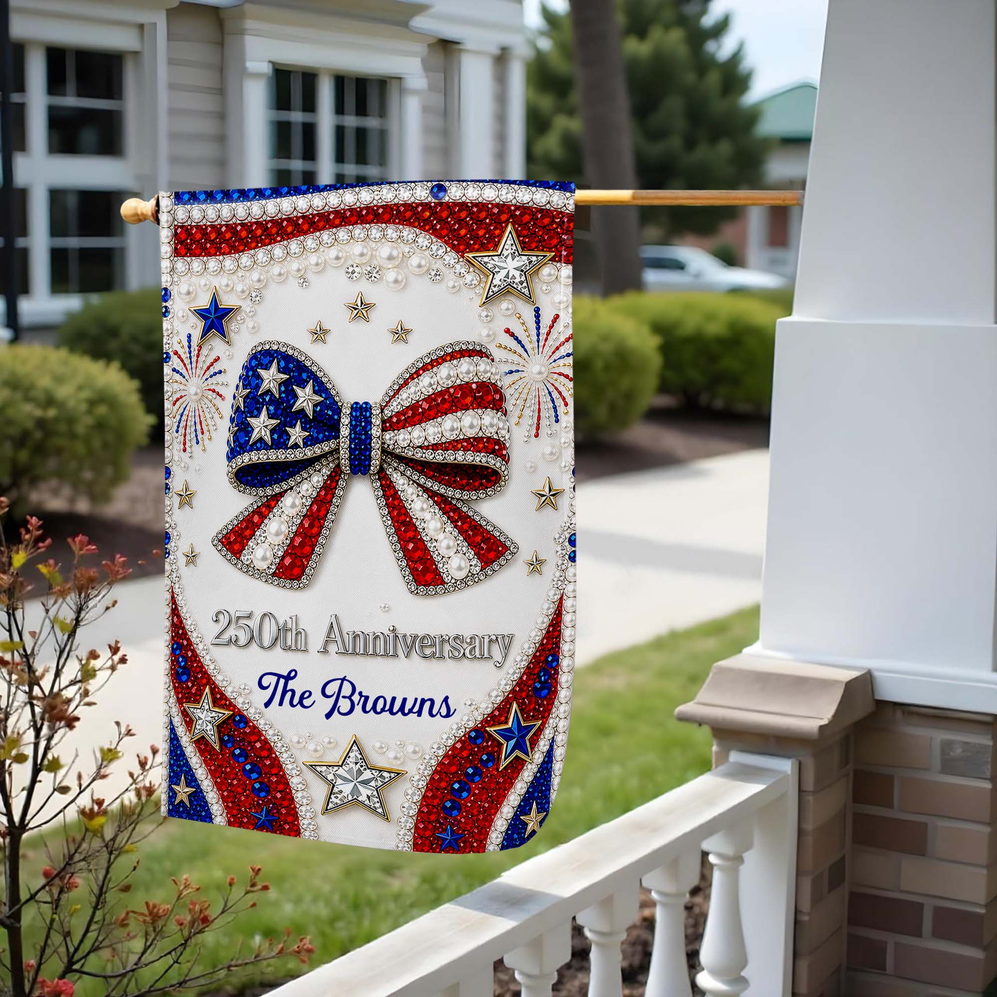 Personalized Garden Flag Patriotic Custom Family Gift 4th of July