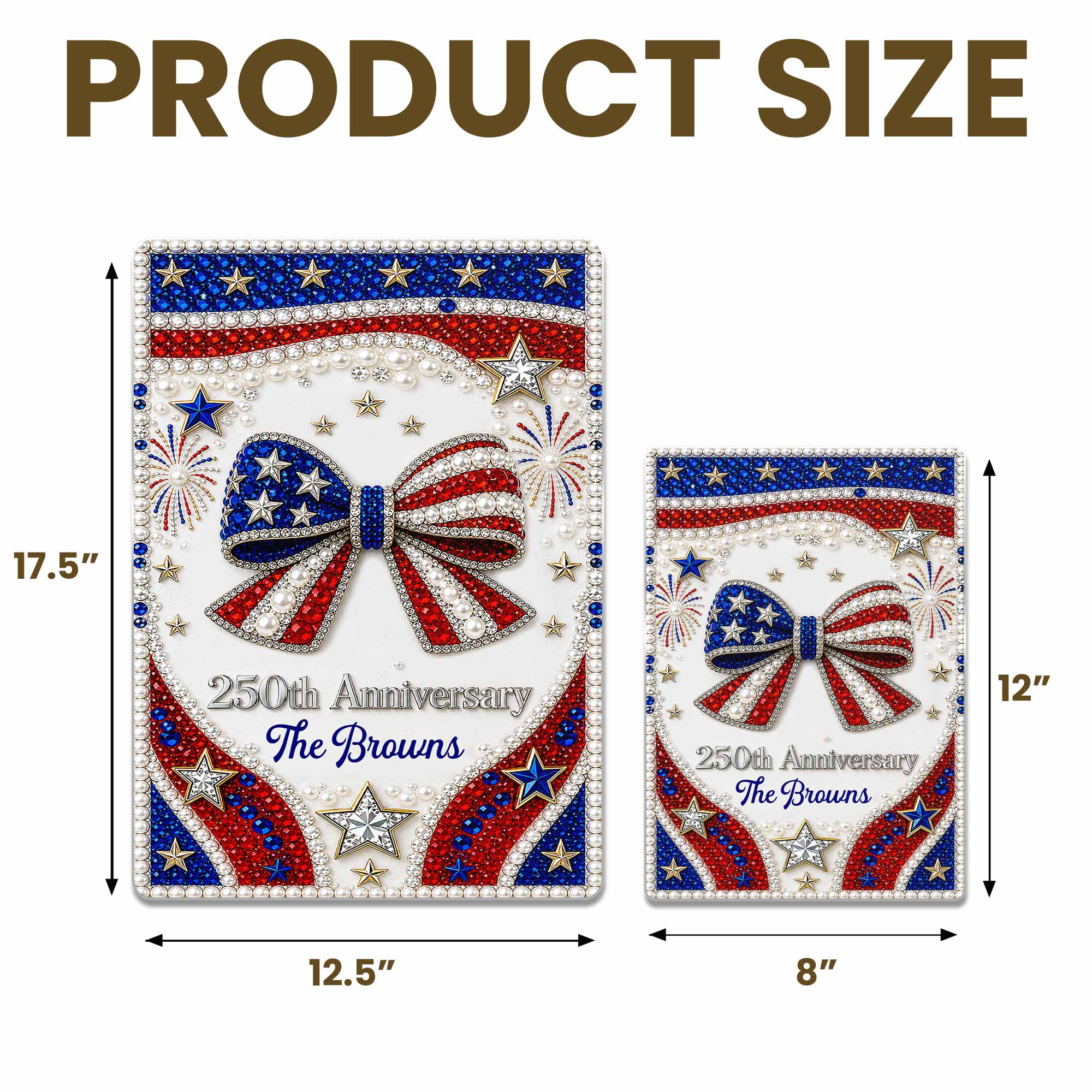 Personalized Metal Sign American Flag Gift for Independence Day