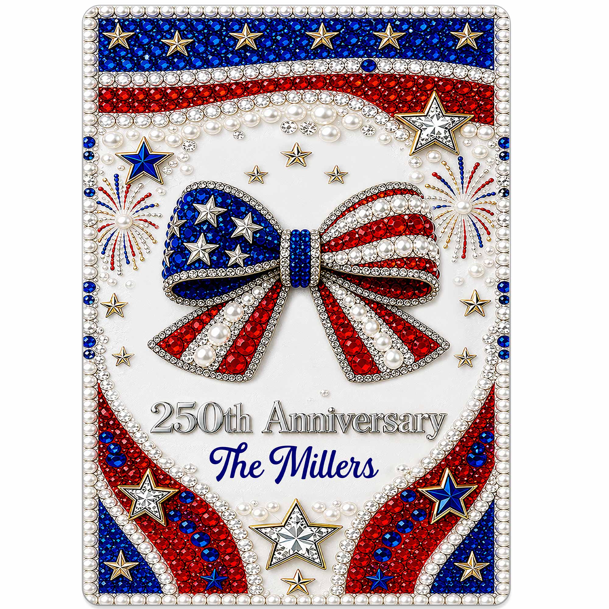 Personalized Metal Sign American Flag Gift for Independence Day