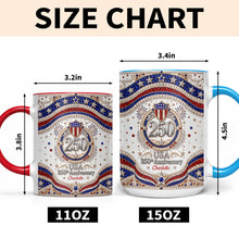Load image into Gallery viewer, Personalized 250th Anniversary Patriotic Accent Mug Gift
