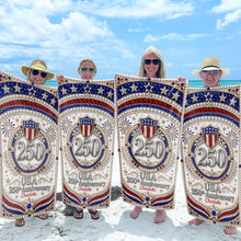 Load image into Gallery viewer, Personalized Microfiber Beach Towel USA Flag Gift Custom Name
