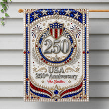 Load image into Gallery viewer, Personalized 3D Rhinestone Stars Flag Custom Name for Family
