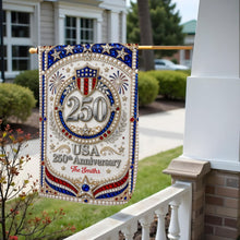 Load image into Gallery viewer, Personalized 3D Rhinestone Stars Flag Custom Name for Family
