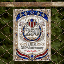 Load image into Gallery viewer, Personalized Metal Sign USA 250th Anniversary Gift for Family

