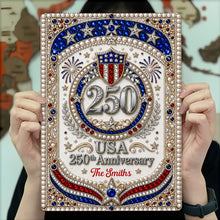 Load image into Gallery viewer, Personalized Metal Sign USA 250th Anniversary Gift for Family
