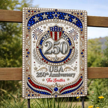 Load image into Gallery viewer, Personalized Metal Sign USA 250th Anniversary Gift for Family
