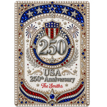 Load image into Gallery viewer, Personalized Metal Sign USA 250th Anniversary Gift for Family
