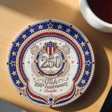 Load image into Gallery viewer, Personalized 250th Anniversary Ceramic Coaster Custom Name Gift
