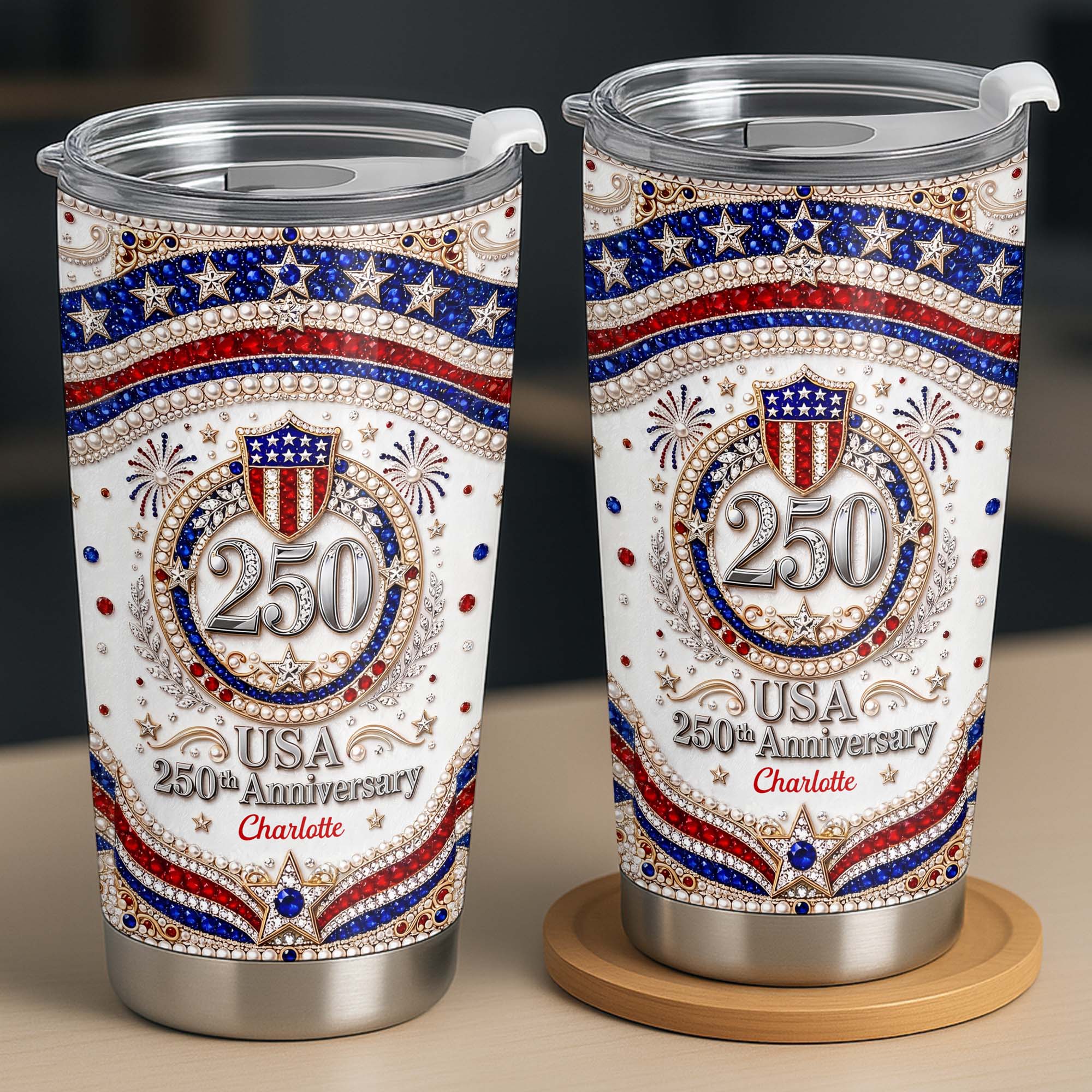 Personalized Stainless Steel Tumbler 20oz Custom Name Gift for Dad