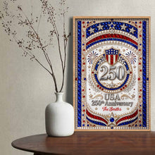 Load image into Gallery viewer, Personalized Patriotic USA Anniversary Poster Custom Photo Gift
