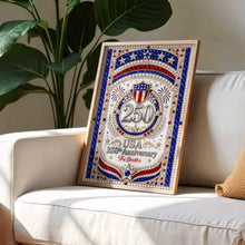 Load image into Gallery viewer, Personalized Patriotic USA Anniversary Poster Custom Photo Gift
