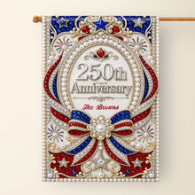 Load image into Gallery viewer, Personalized Double-Sided Garden Flag 250th Anniversary Patriotic Design
