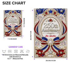 Load image into Gallery viewer, Personalized Double-Sided Garden Flag 250th Anniversary Patriotic Design
