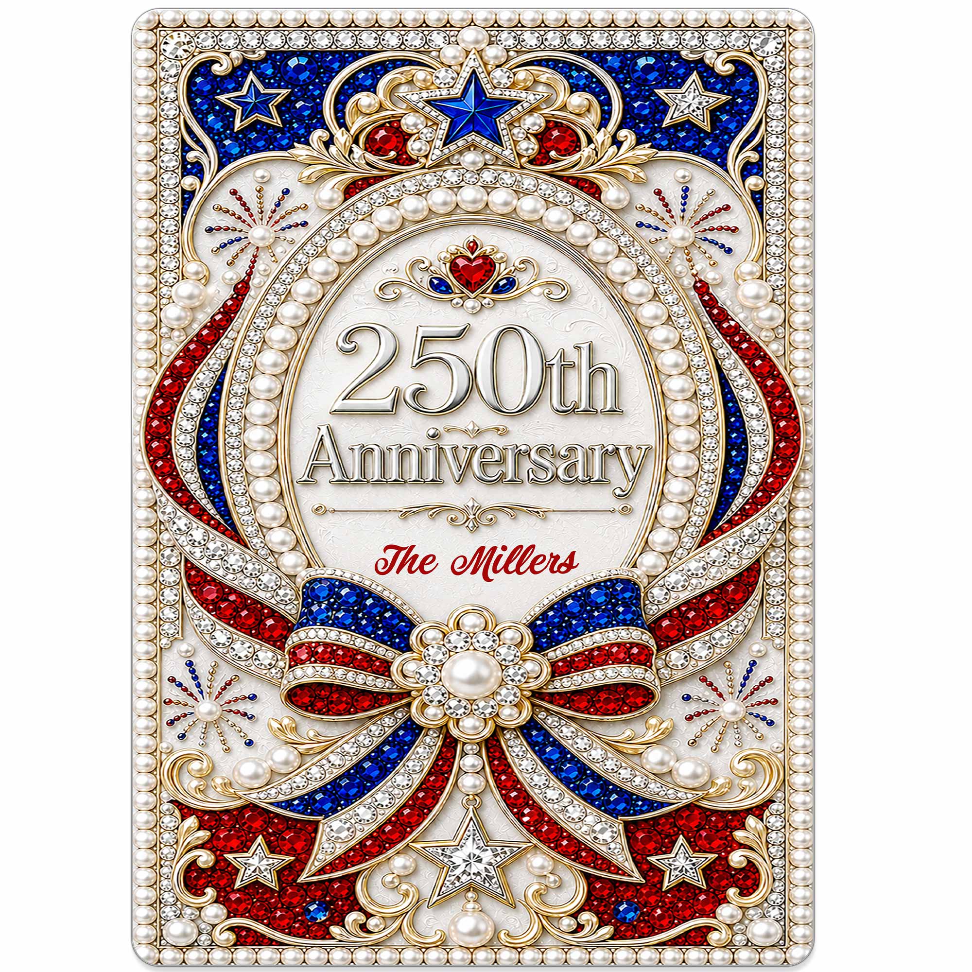 Personalized Metal Sign for 250th Anniversary USA Gift Decor