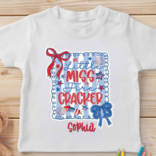 Load image into Gallery viewer, Personalized Kids T-Shirt Custom Name Fire Cracker Design 4th of July Gift

