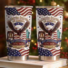 Load image into Gallery viewer, Personalized 20oz Stainless Steel Tumbler USA Flag Gift for Dad
