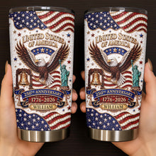 Load image into Gallery viewer, Personalized 20oz Stainless Steel Tumbler USA Flag Gift for Dad
