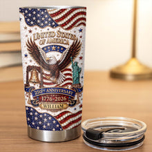 Load image into Gallery viewer, Personalized 20oz Stainless Steel Tumbler USA Flag Gift for Dad
