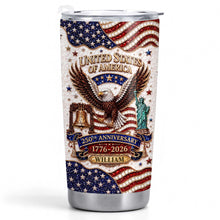 Load image into Gallery viewer, Personalized 20oz Stainless Steel Tumbler USA Flag Gift for Dad
