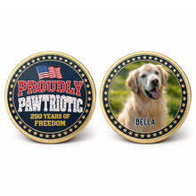 Load image into Gallery viewer, Custom Dog Photo Commemorative Coin for Dog Lovers | 4th of July Gift
