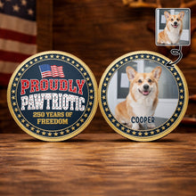 Load image into Gallery viewer, Custom Dog Photo Commemorative Coin for Dog Lovers | 4th of July Gift
