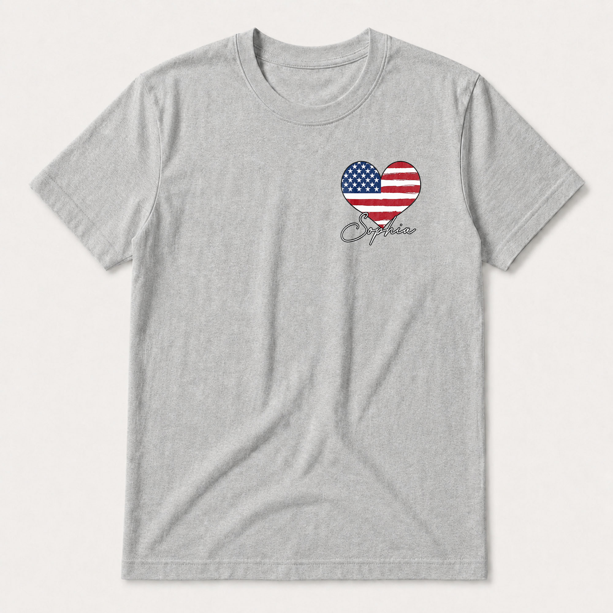 Personalized 250th Birthday USA Flag T-Shirt Custom Gift