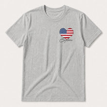 Load image into Gallery viewer, Personalized 250th Birthday USA Flag T-Shirt Custom Gift
