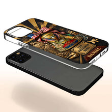 Load image into Gallery viewer, Personalized Clear Phone Case Custom Name USA Eagle Gift
