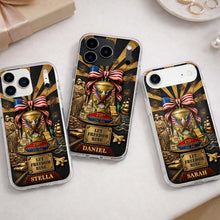 Load image into Gallery viewer, Personalized Clear Phone Case Custom Name USA Eagle Gift
