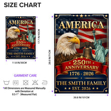 Load image into Gallery viewer, Personalized Double-Sided Garden Flag Custom Family Name Eagle for 4th of July
