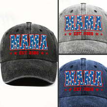 Load image into Gallery viewer, Personalized Denim Cap American Flag Design Gift for Dad
