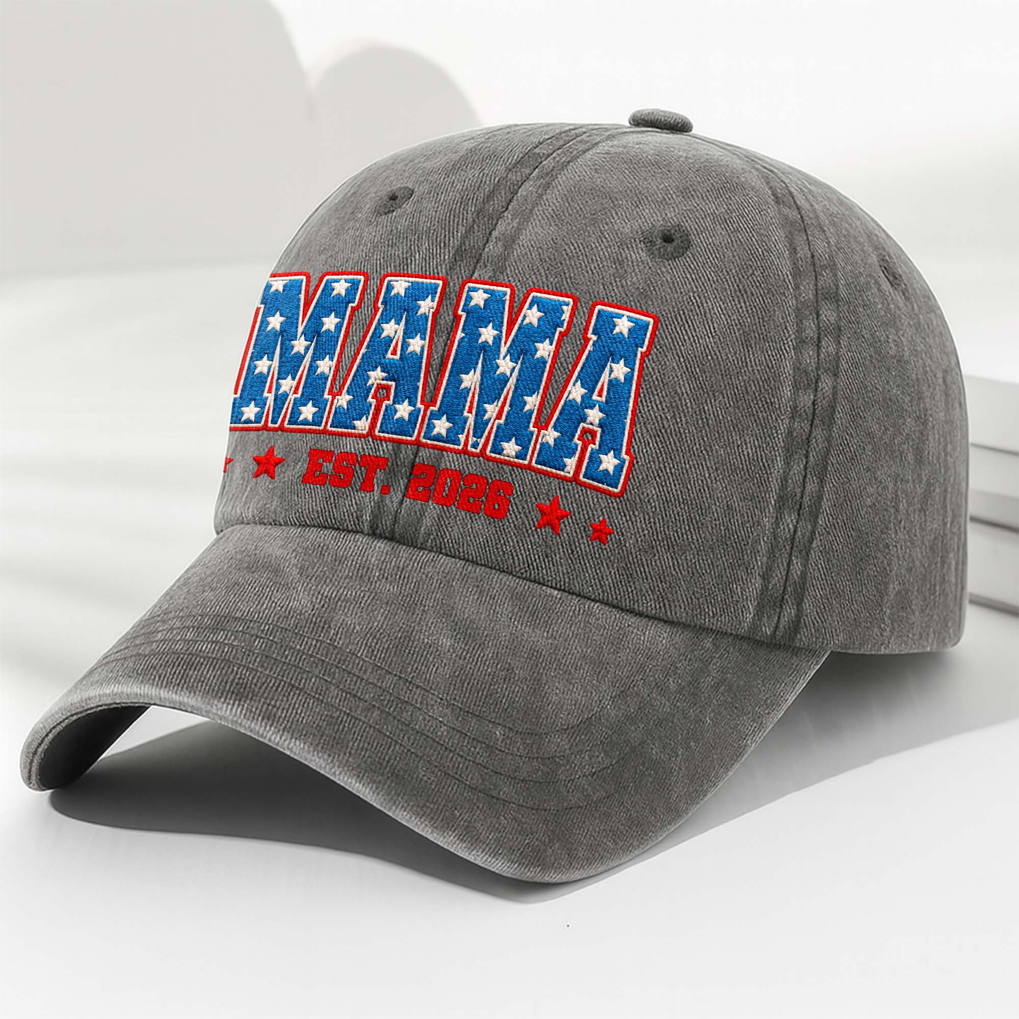 Personalized Denim Cap American Flag Design Gift for Dad