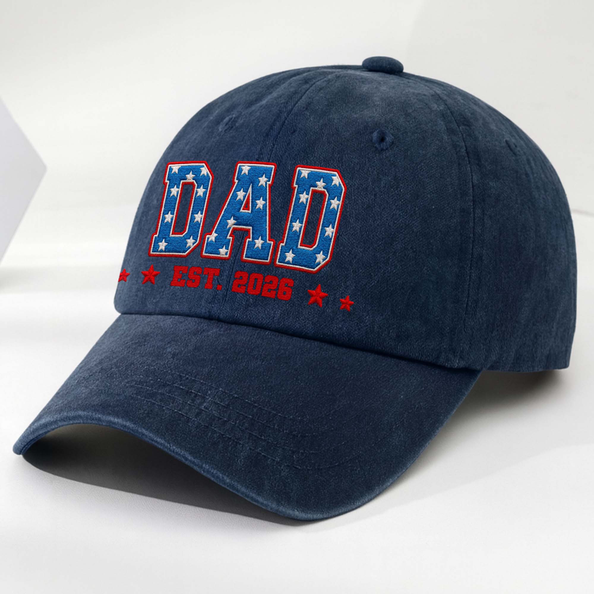 Personalized Denim Cap American Flag Design Gift for Dad